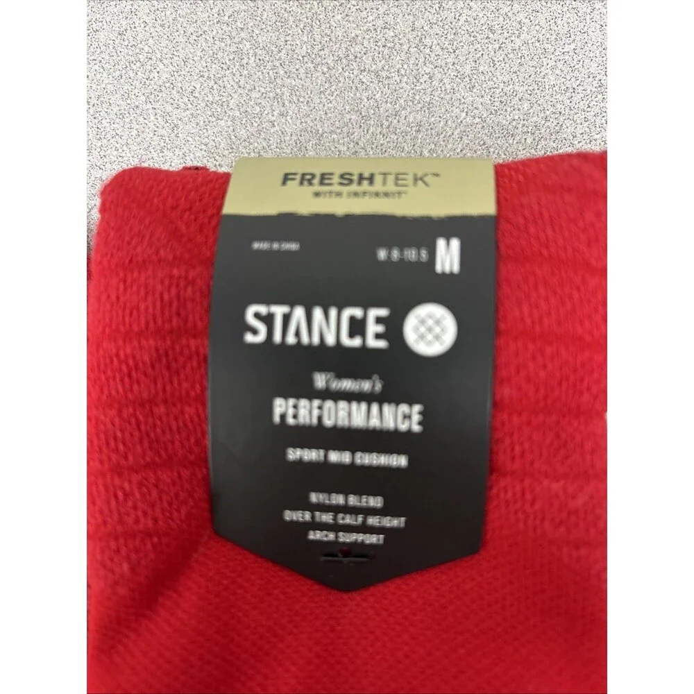 Stance Baseball‎ Socks, Red, OTC Womens Size 8-10.5, Freshtex, & Extra Blue Pair